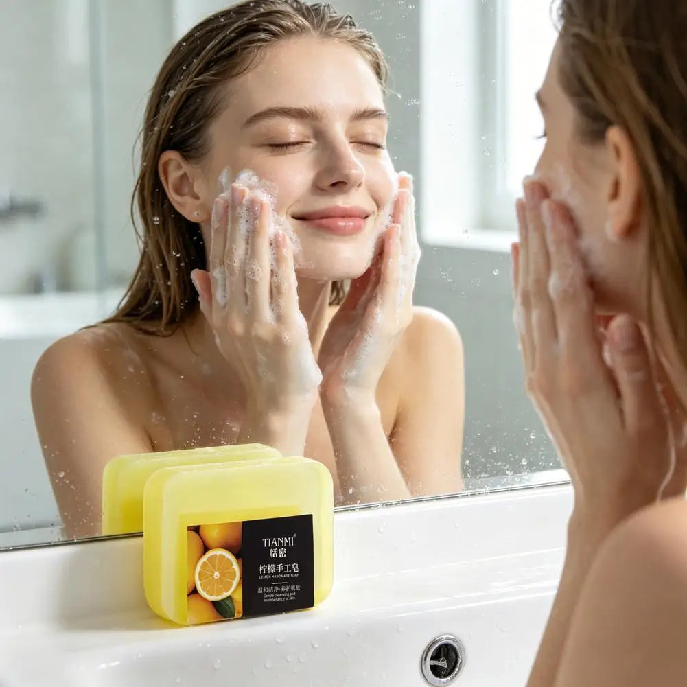 Lemon Essential Oil Handmade Soap 70g – Cleansing & Moisturizing