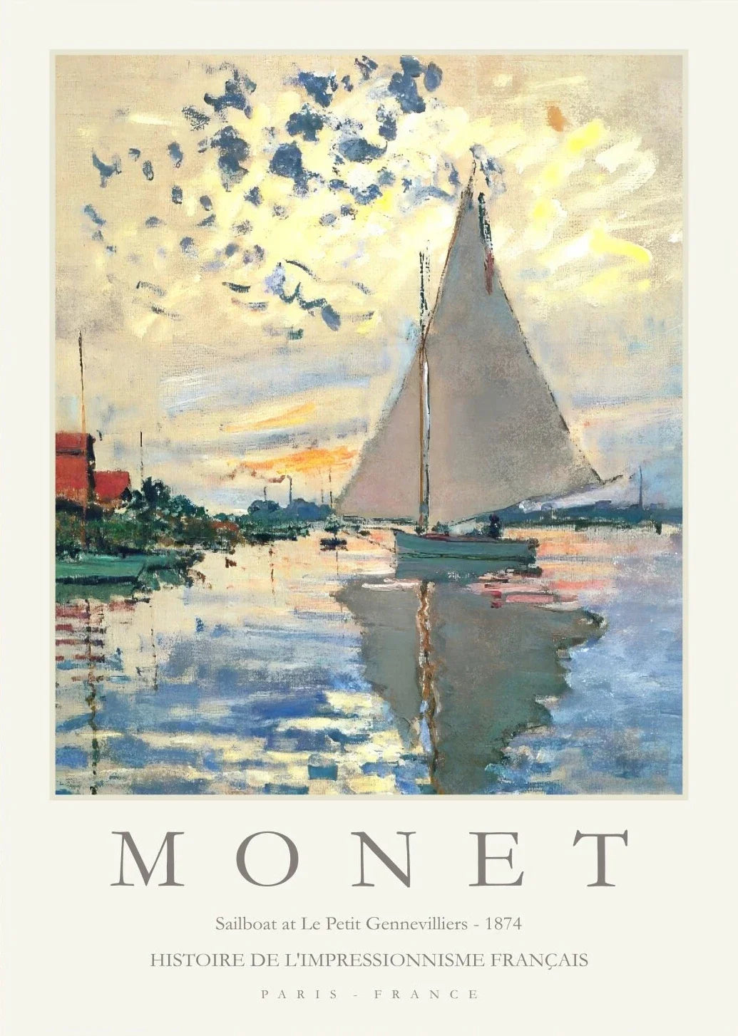Claude Monet Abstract Landscape Canvas Wall Art | Unframed Print