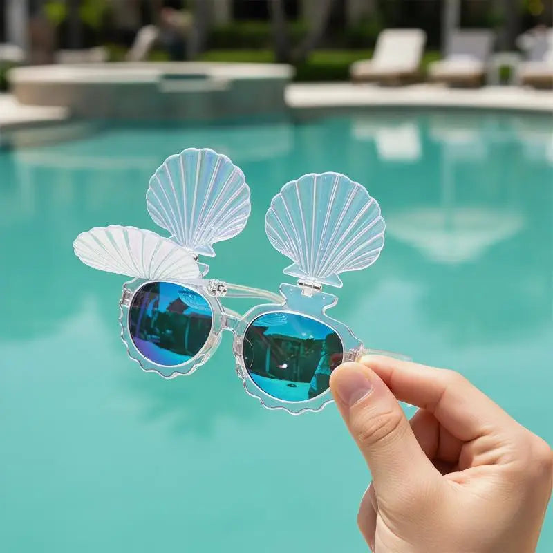 Shell Sunglasses – Hawaii Beach Party UV400 Photo Props