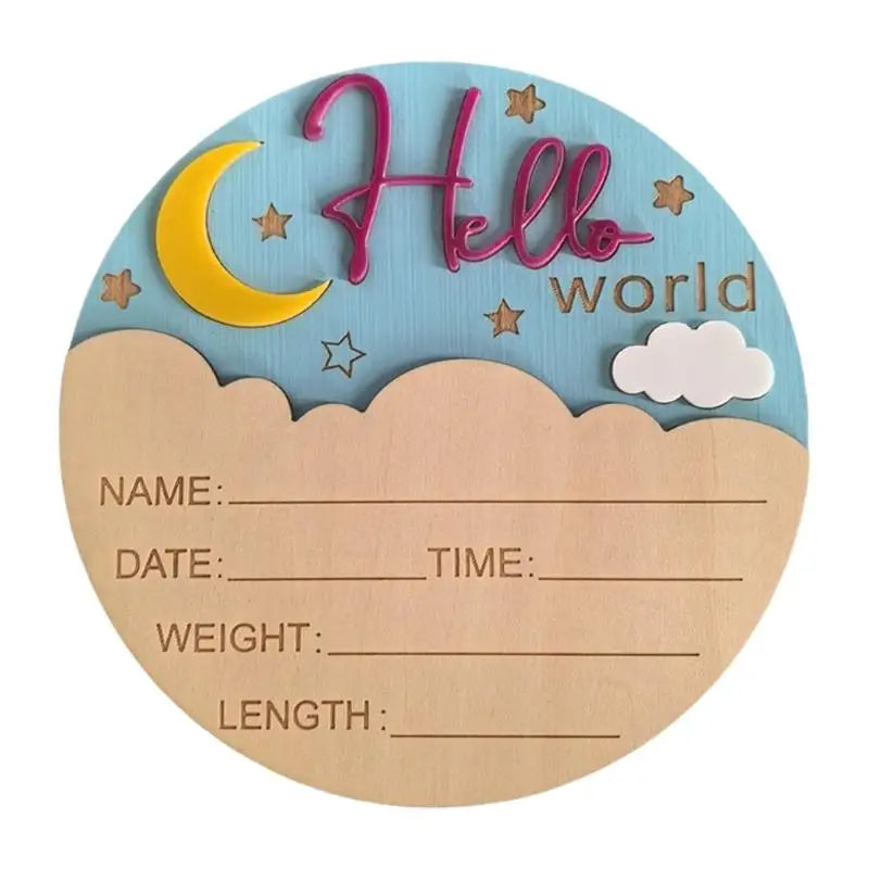 Moon Baby Birth Announcement Sign | Newborn Photo Prop
