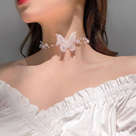 Butterfly Clavicle Chain Necklace for Women Durable Safe Butterfly Necklace for Birthdays Anniversaries Valentine's Day Peaceful Pleasures Health and Wellness