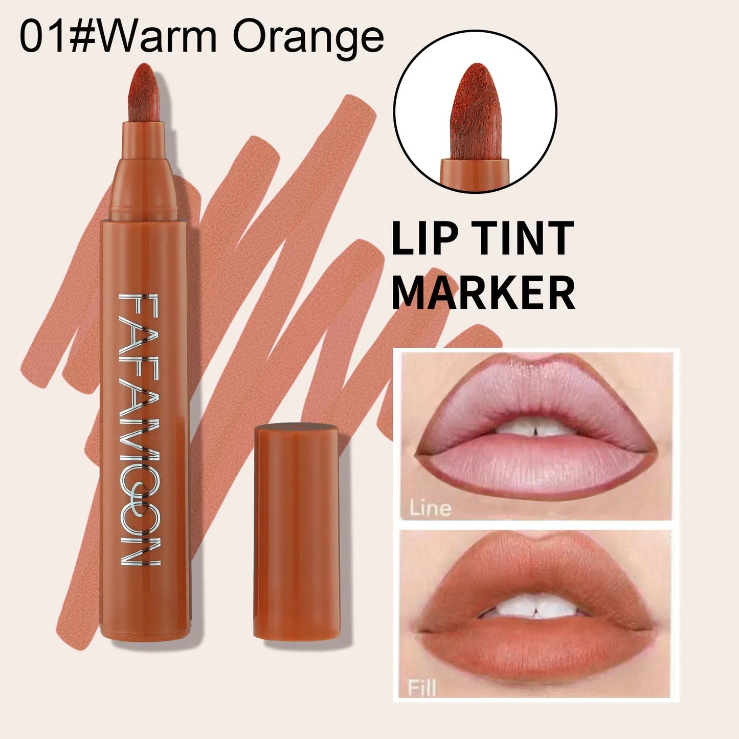 Matte Lip Stain Marker Pen – Waterproof & Long-Lasting Color