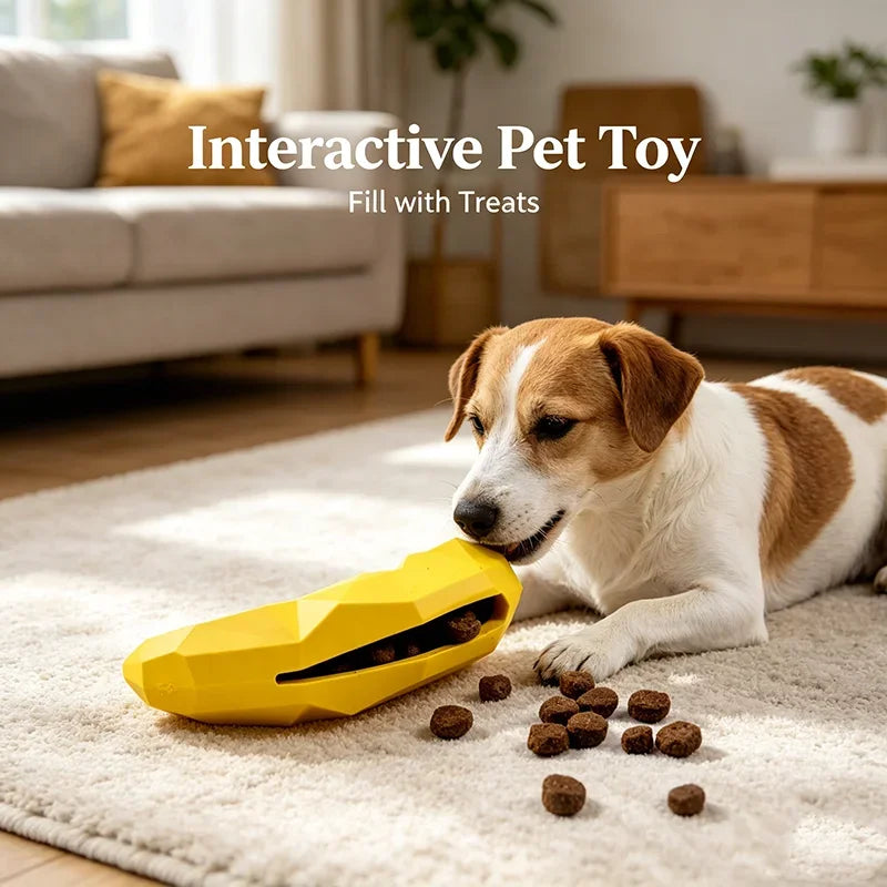 Rubber Fruit Dog Chew Toy | Bite-Resistant Interactive Pet Toy Dog Chew Toy Peaceful Pleasures Health and Wellness