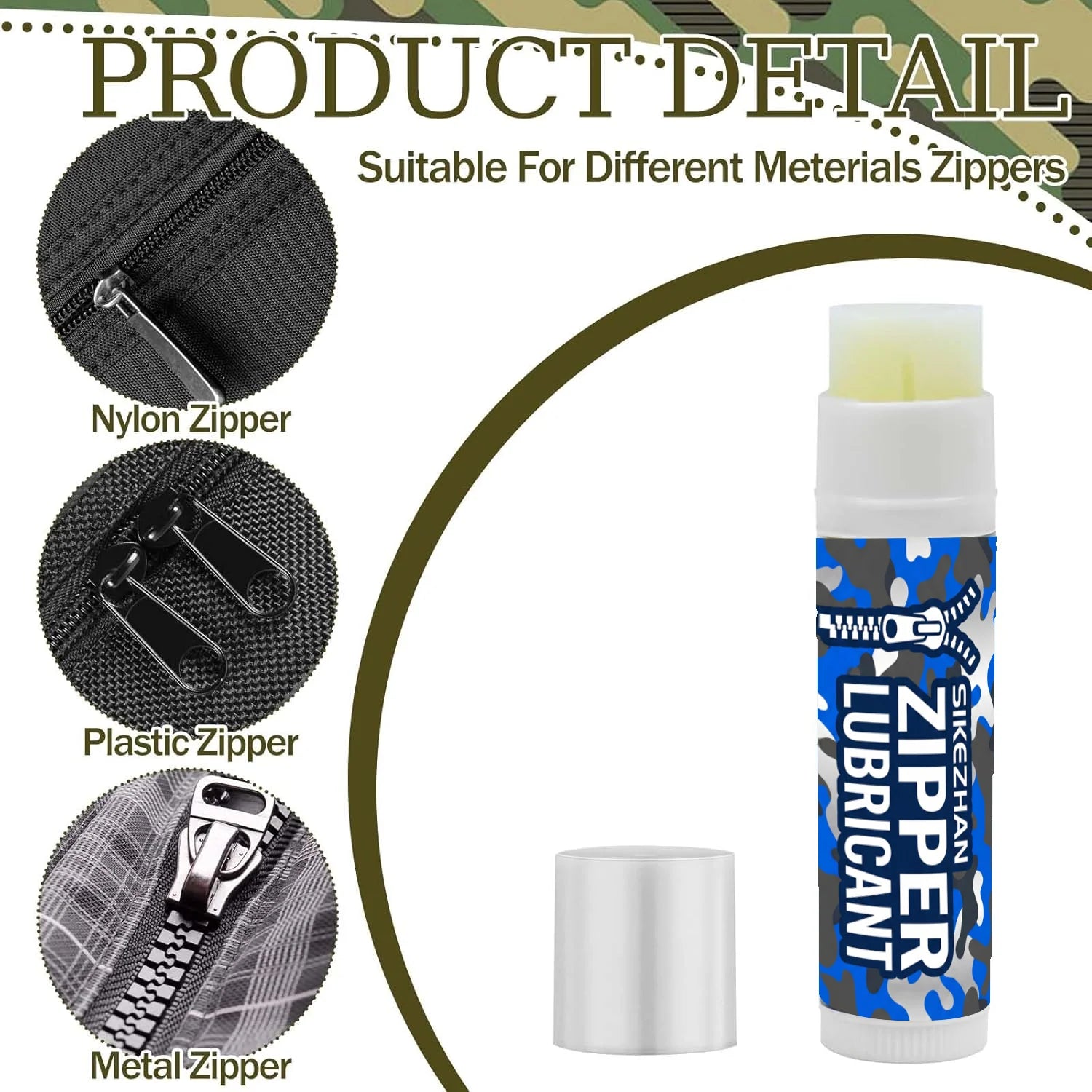 Zipper Wax Lube Stick Marine Grade Lubricant for Wetsuits Boat Bimini Tops Coolers Tents. Waterproof & Odorless Zip Care Peaceful Pleasures Health and Wellness