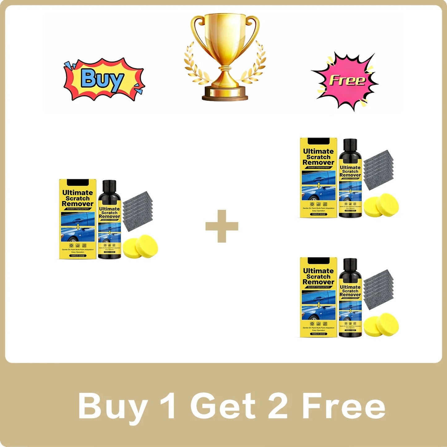 Car Scratch Repair Kit – Polish & Restore Auto Paint Gloss