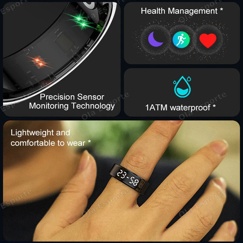 Ola Esporte R11C Smart Ring with Display | Health Tracker