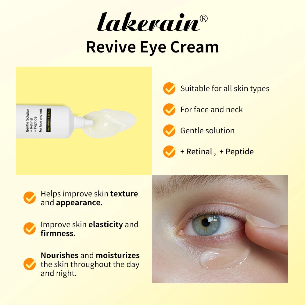 Lakerain Eye Cream Minimize Puffiness Nourishes Enhances Hydration Moisturizes Skin Reduce Dark Circles Eye Care Cream Peaceful Pleasures Health and Wellness