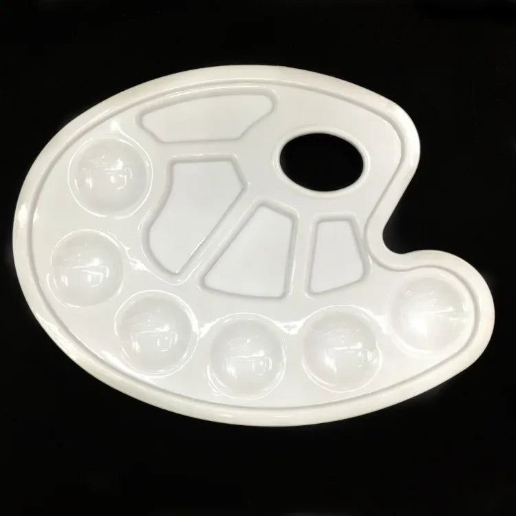 Gouache Oval Palette Children's Painting Plastic Hand Grasp Paint