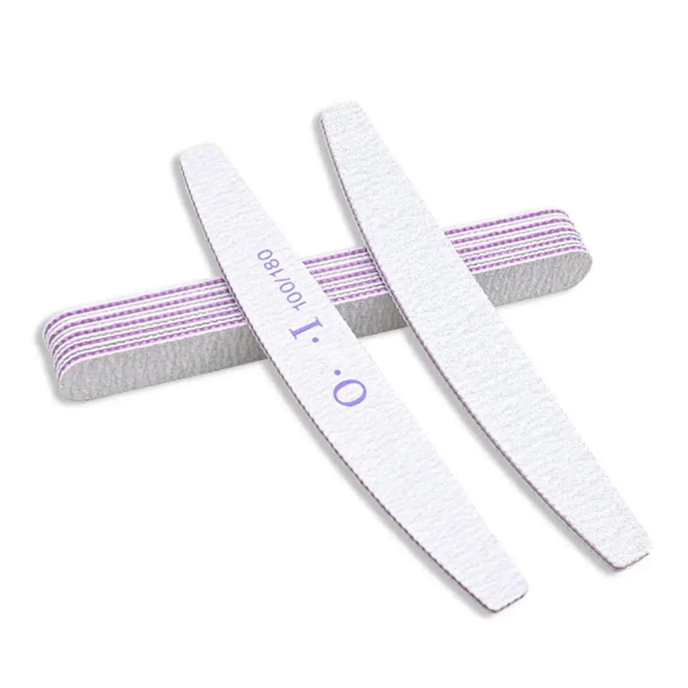 10PCS Nail Files 100/180, Professional Nail File and Buffers, Reusable Double-Sided Emery Board for Nail Manicure Kit for Women Peaceful Pleasures Health and Wellness C