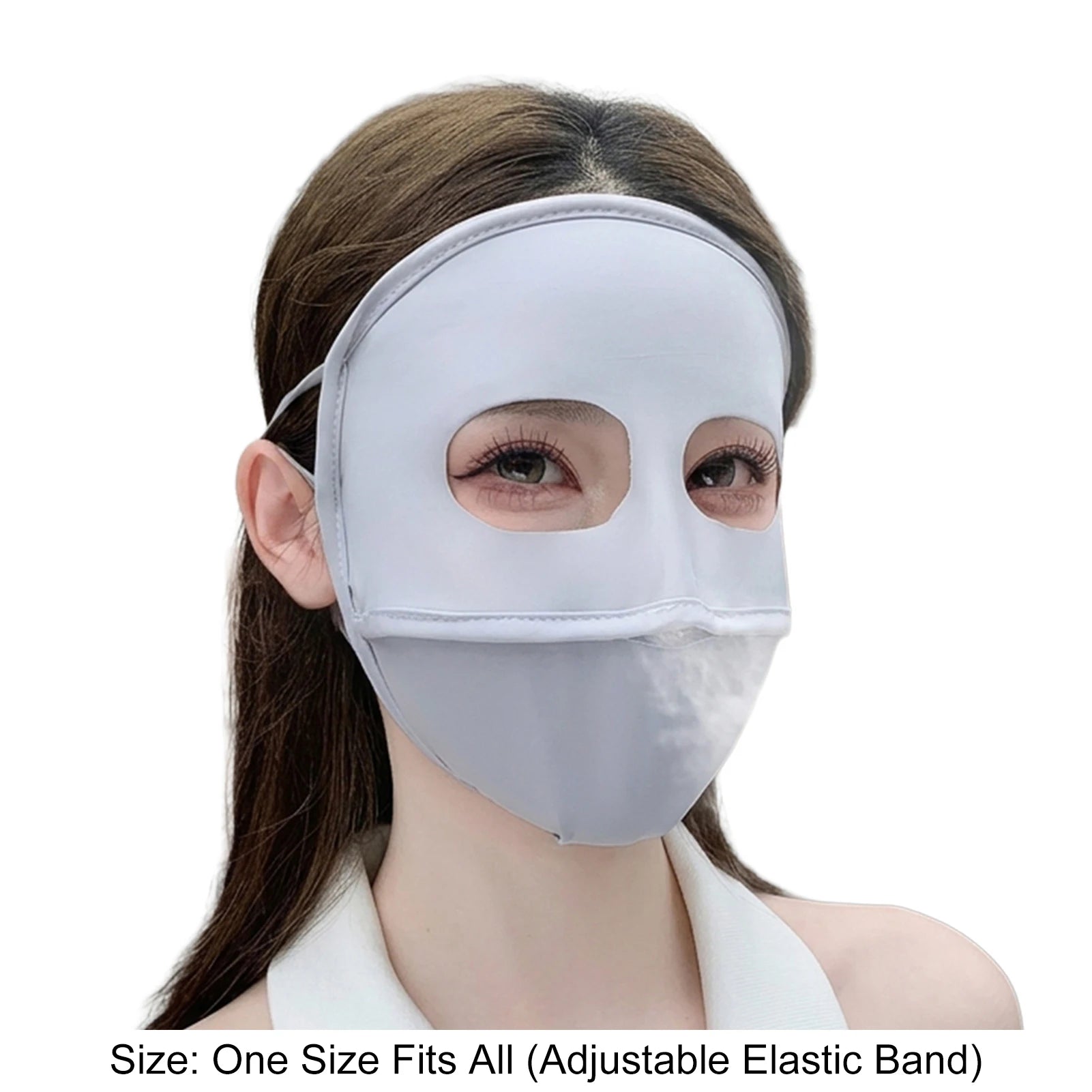 Women's Ice Silk Full Face UV Protect Mask 3D Fit Summer Breathable UPF50+ Peaceful Pleasures Health and Wellness