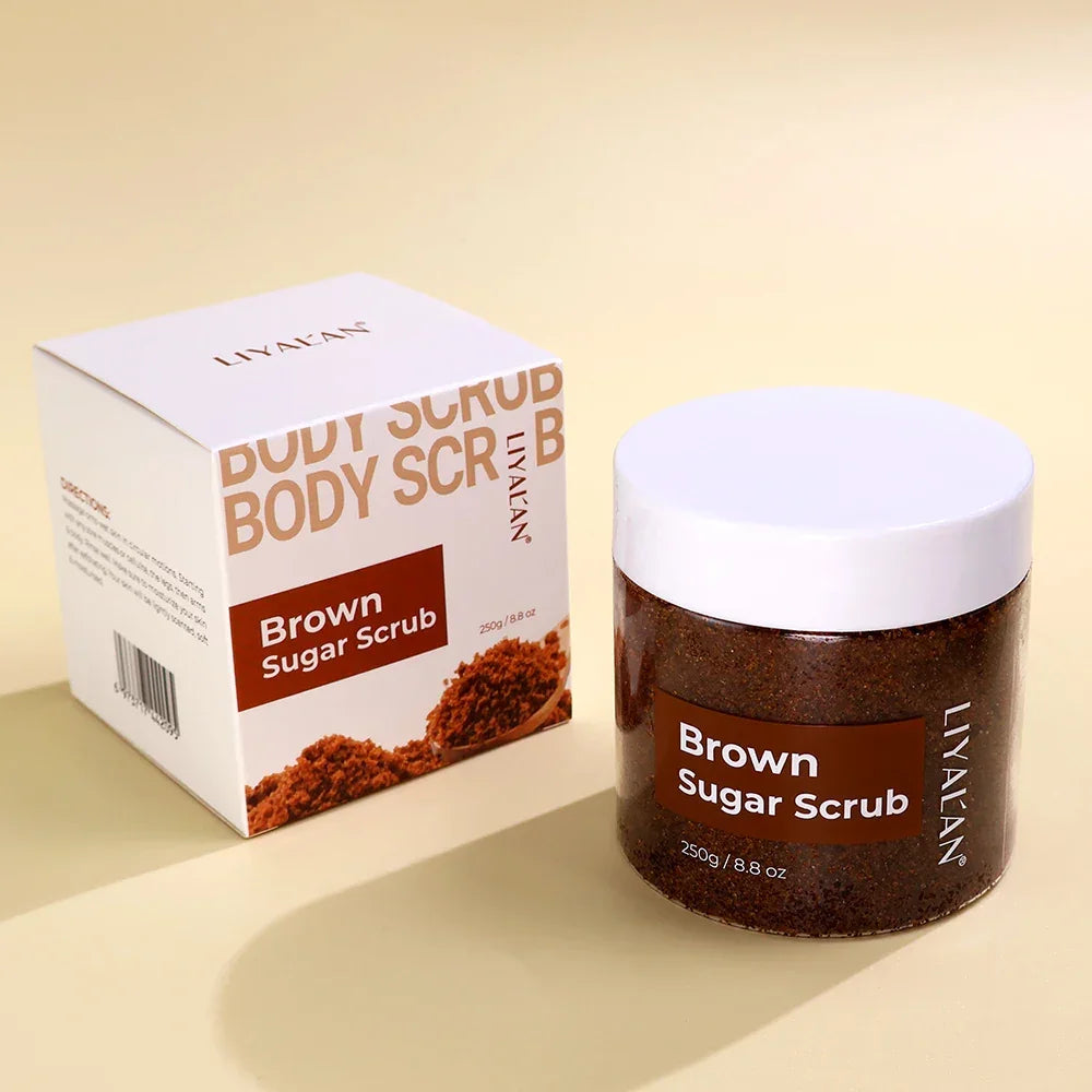Sea Salt Body Scrub – 5 Scents, Exfoliating & Moisturizing Peaceful Pleasures Health and Wellness 250g-Brown Sugar China Mainland