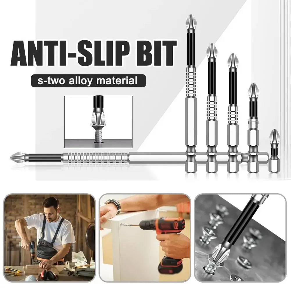 K5 High Magnetic Screwdriver Drill Bit Set Universal Anti-Slip Teeth Phillips Magnetic Electric Screwdriver Set Lengths 25-150mm Peaceful Pleasures Health and Wellness