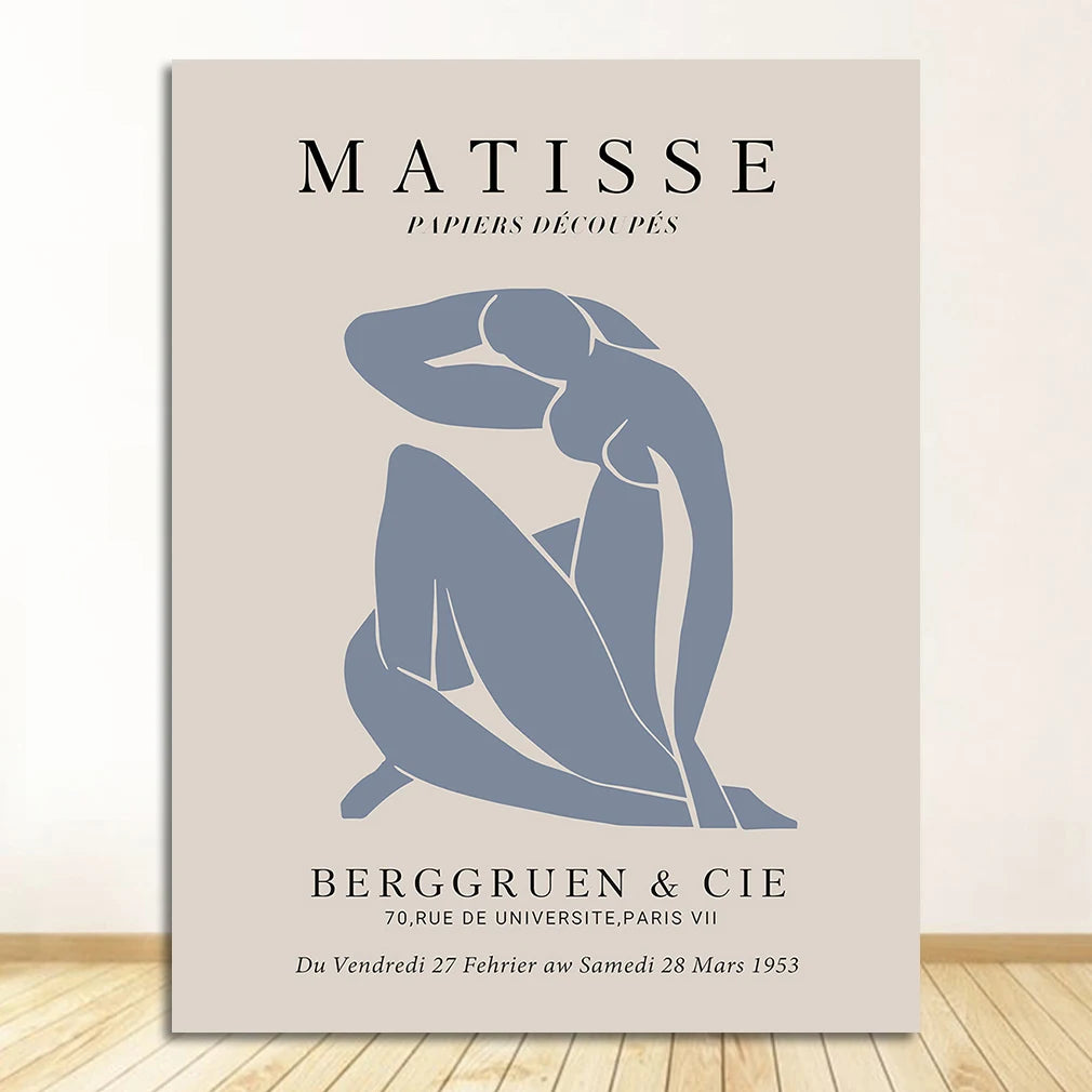 Henri Matisse Blues Abstract Canvas Wall Art | Unframed Poster
