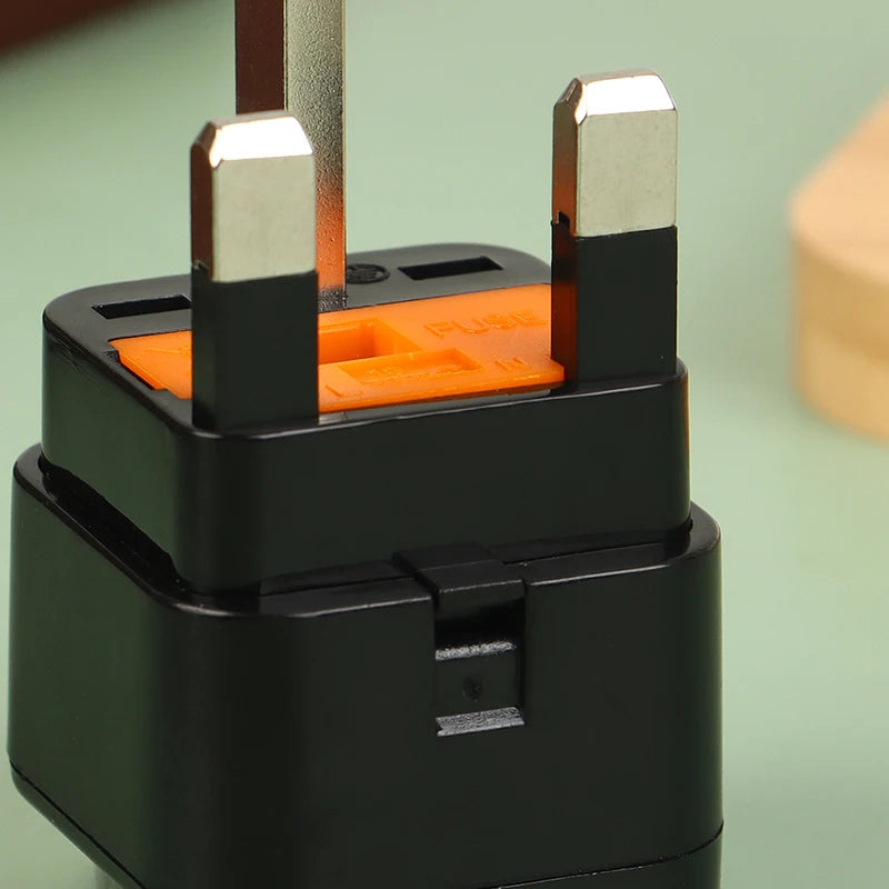 3P Type Power Socket Outlet UK EU IL Adapter US To UK Plug Universal UK Plug Adapter With 13A Fuse Black/White Travel Adapter Peaceful Pleasures Health and Wellness
