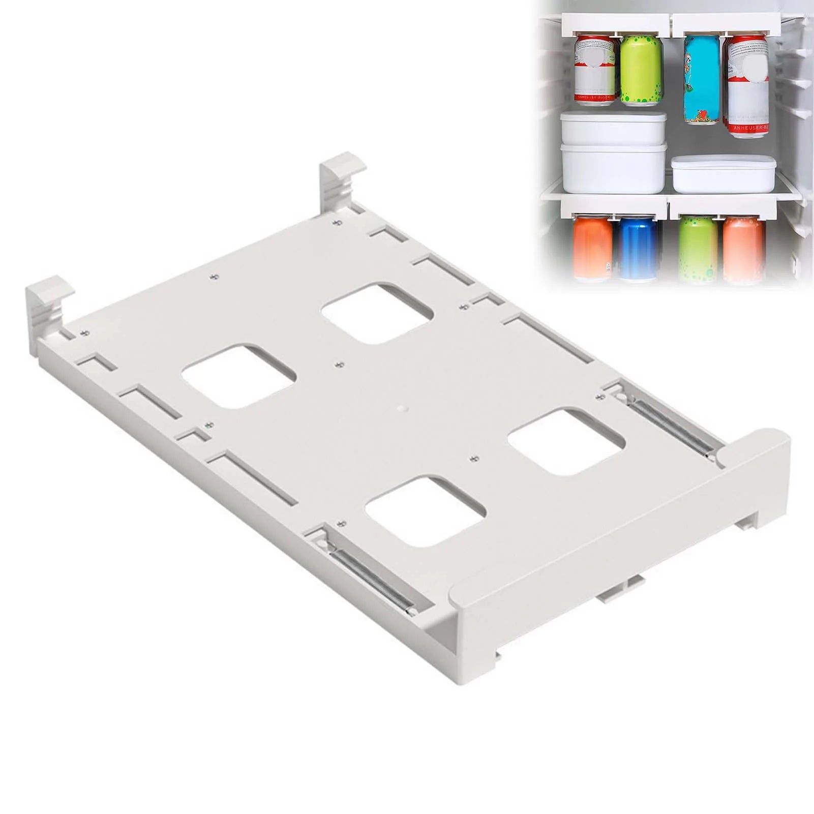 Hanging Fridge Soda Can Organizer Convenient to Install Efficient Fridge Shelf Holder Suitable for Refrigerators Kitchen Peaceful Pleasures Health and Wellness
