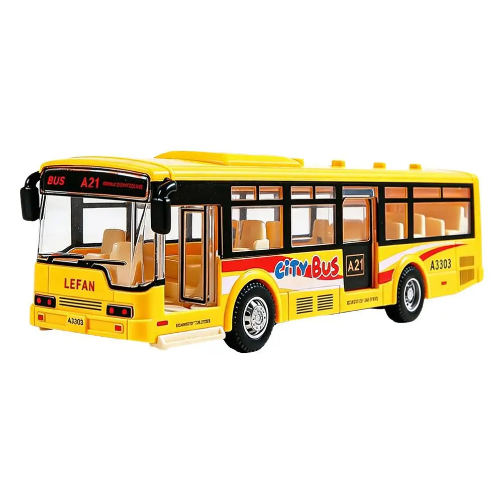 Children's Simulated City Bus Toy Model Inertial Vehicle Sightseeing