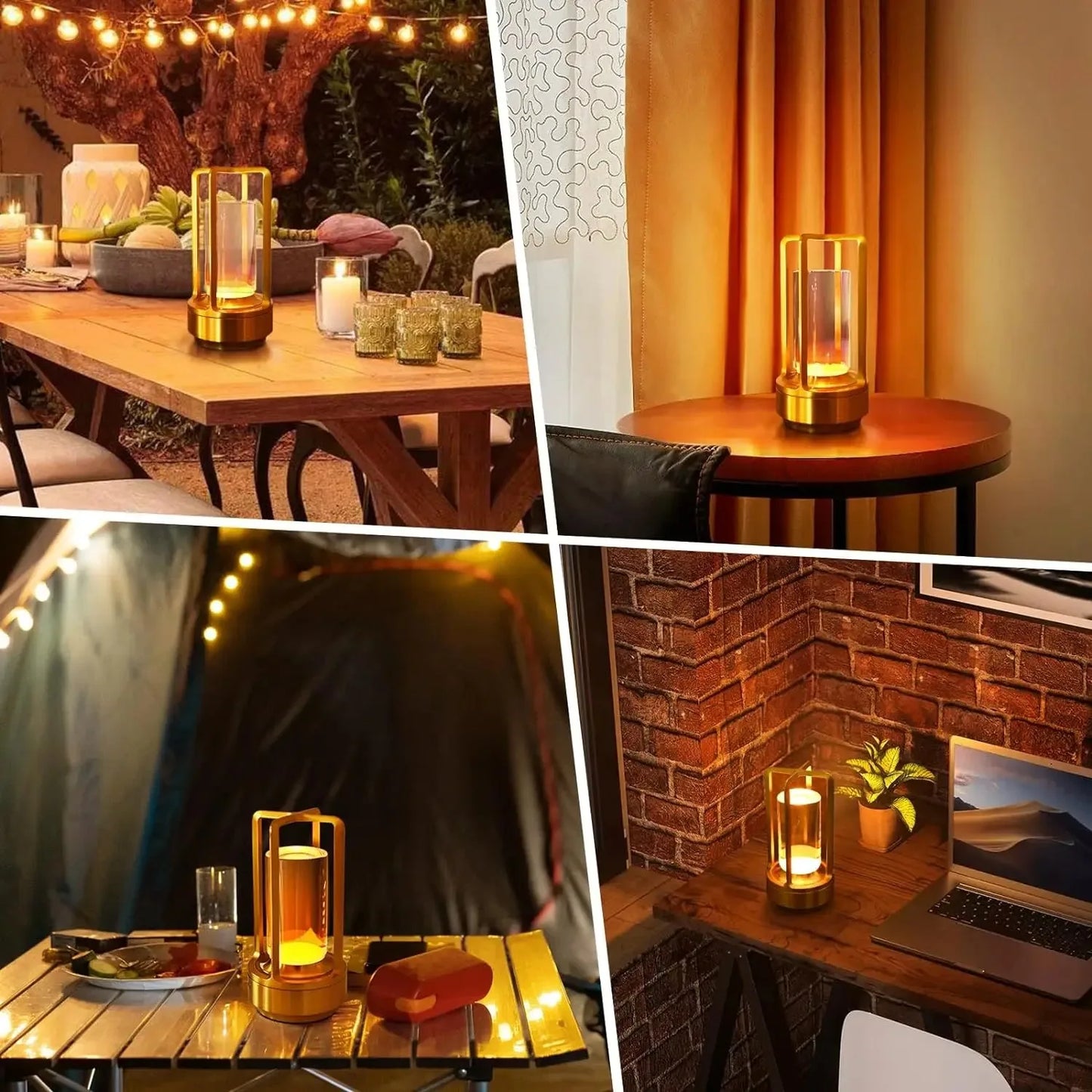 Dimmable Led Cordless Table Lamp Style Desk Lamps Outdoor Camping Atmosphere Light Restaurant Creative Beside Night Lights ABS Peaceful Pleasures Health and Wellness