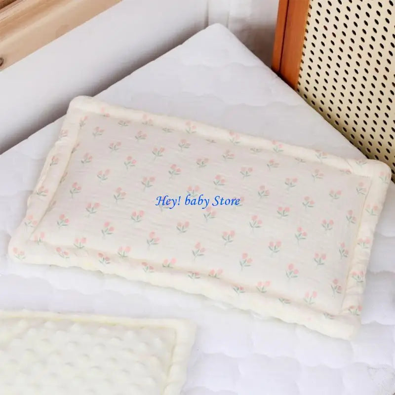 Newborn Baby Pillow – Soft Breathable 100% Cotton Head Support