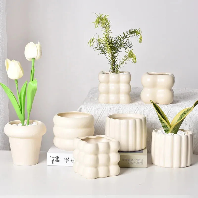 Ceramic INS Style Plant Pot | Succulent & Indoor Desk Décor
