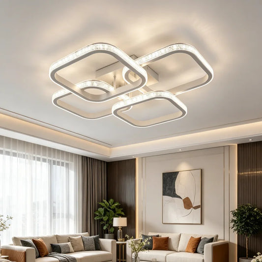 Crystal LED Ceiling Light 3-Color 3000K–6500K | Bedroom & Kitchen LED Ceiling Light Peaceful Pleasures Health and Wellness