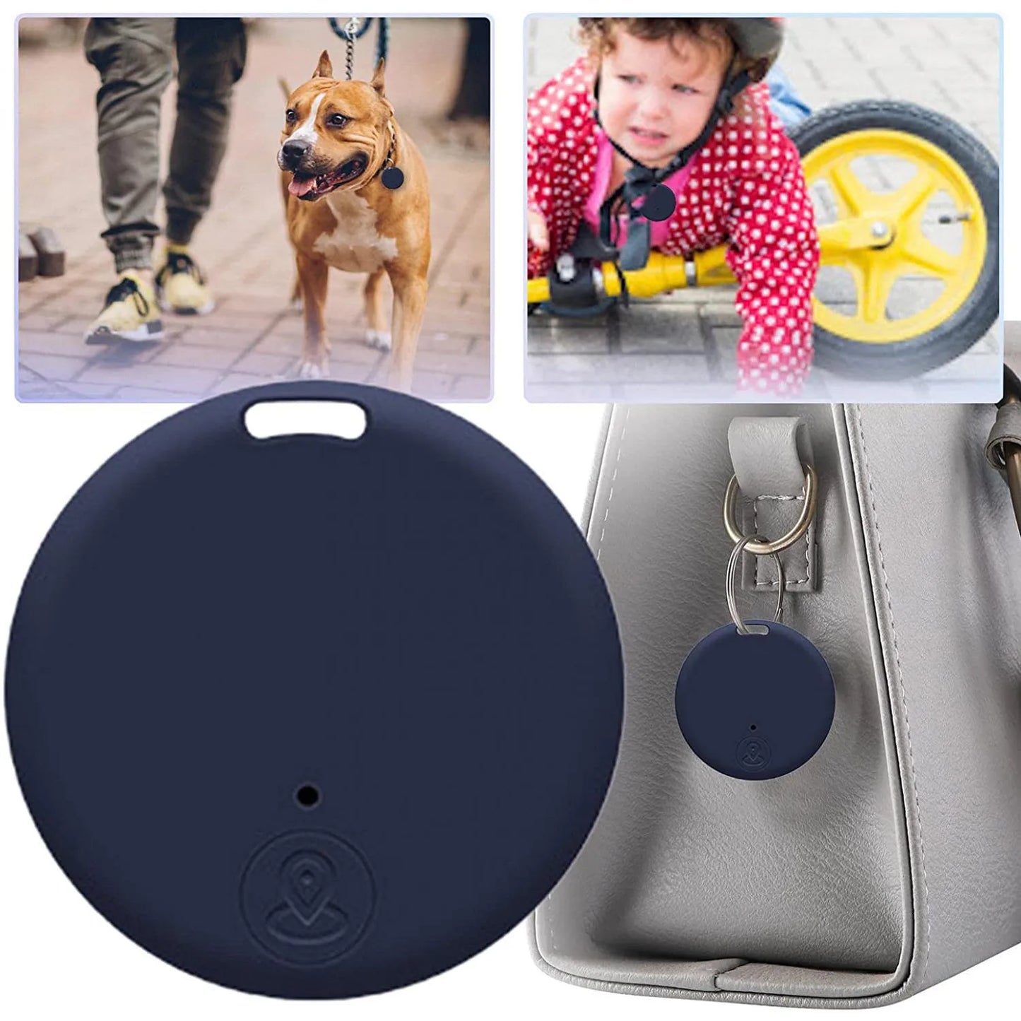 Bluetooth 5.0 Smart Tracker for Keys, Pets & Bags | 7g Mini Bluetooth Item Tracker Peaceful Pleasures Health and Wellness Blue