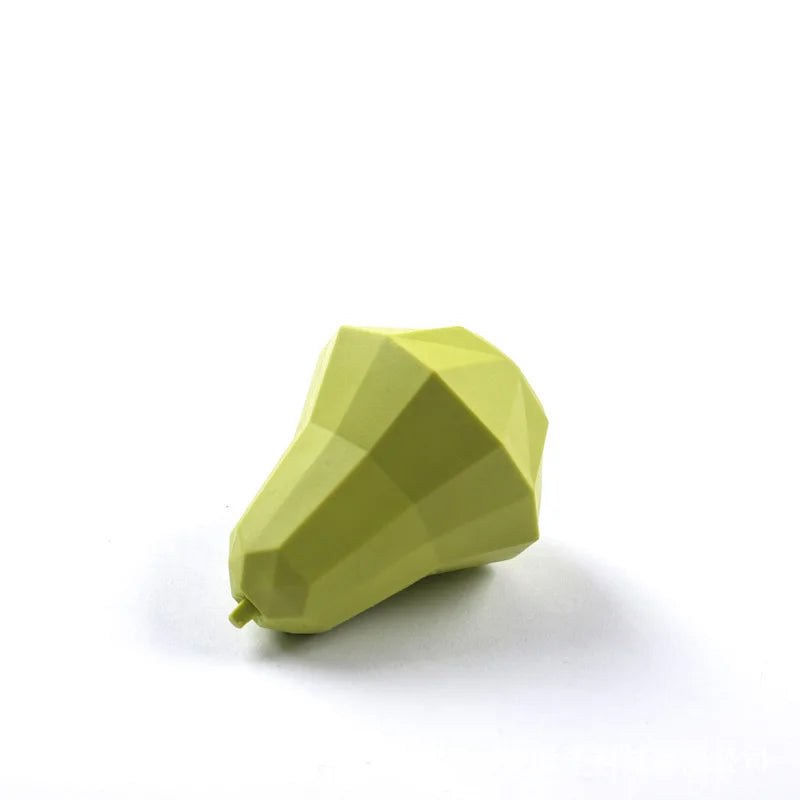 Rubber Fruit Dog Chew Toy | Bite-Resistant Interactive Pet Toy Dog Chew Toy Peaceful Pleasures Health and Wellness pear