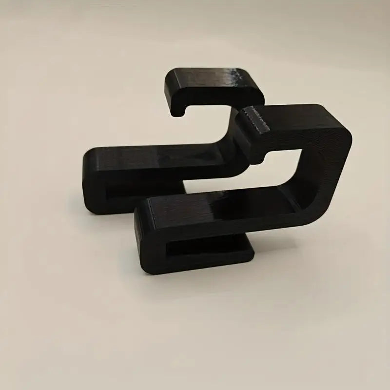 3D No-Drill Shower Hooks for 8mm Glass Doors – 2 Pack Shower Door Hook Peaceful Pleasures Health and Wellness Black 2PCS
