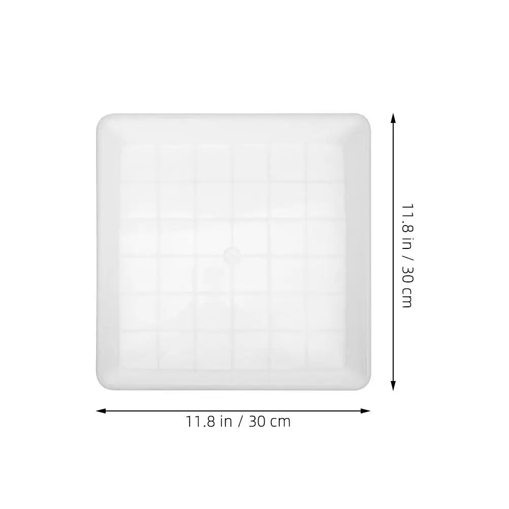 2Pcs 9.82 Inch Square Plastic Planter Saucer Thick Flower Pot Base Tray for Water Collection Drainage Outdoor Indoor Succulent Peaceful Pleasures Health and Wellness 30X30X4.3CM