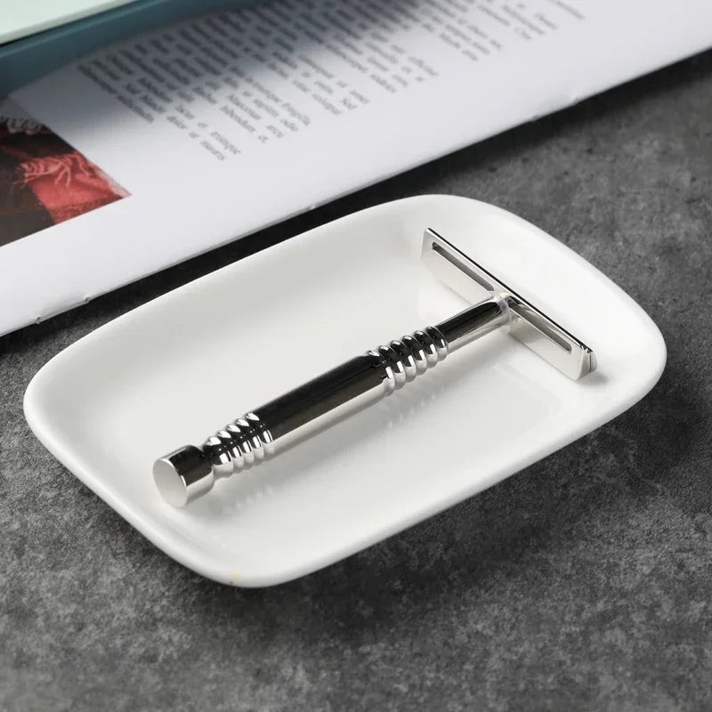2026 YAQI Romulus Mens Safety Razor Single-Edged AC Blade Polished 316 Stainless Steel for Shaving Peaceful Pleasures Health and Wellness