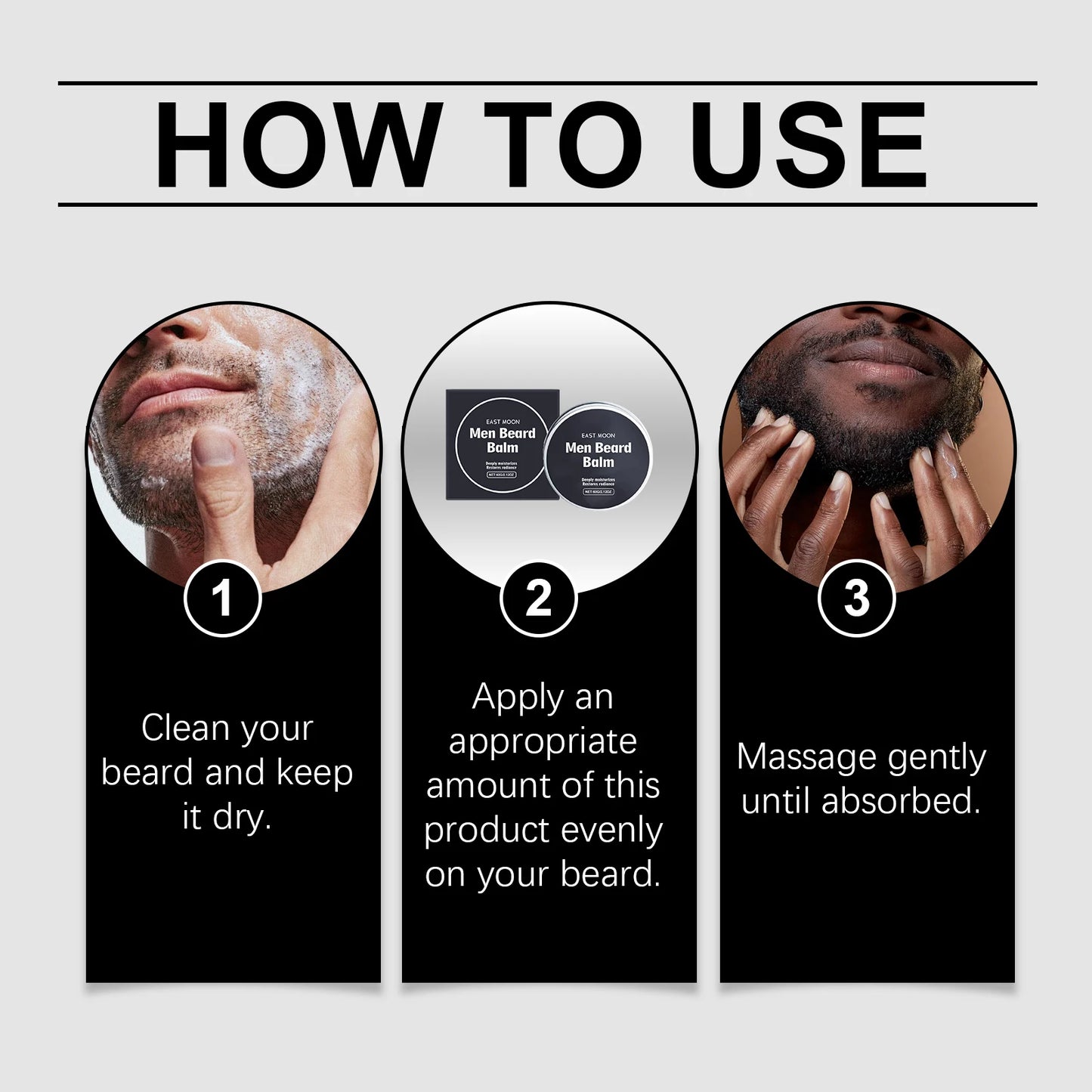East Moon Beeswax Beard Balm – Soften, Moisturize & Growth