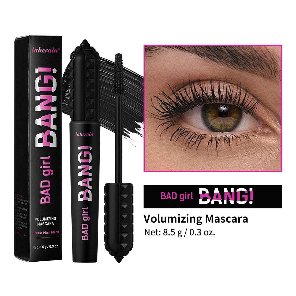 Black Waterproof Mascara 4D Lengthening Curling Volumizing Eyelash Extension Smudge Proof Long Lasting Korean Eye Makeup Peaceful Pleasures Health and Wellness 1pc