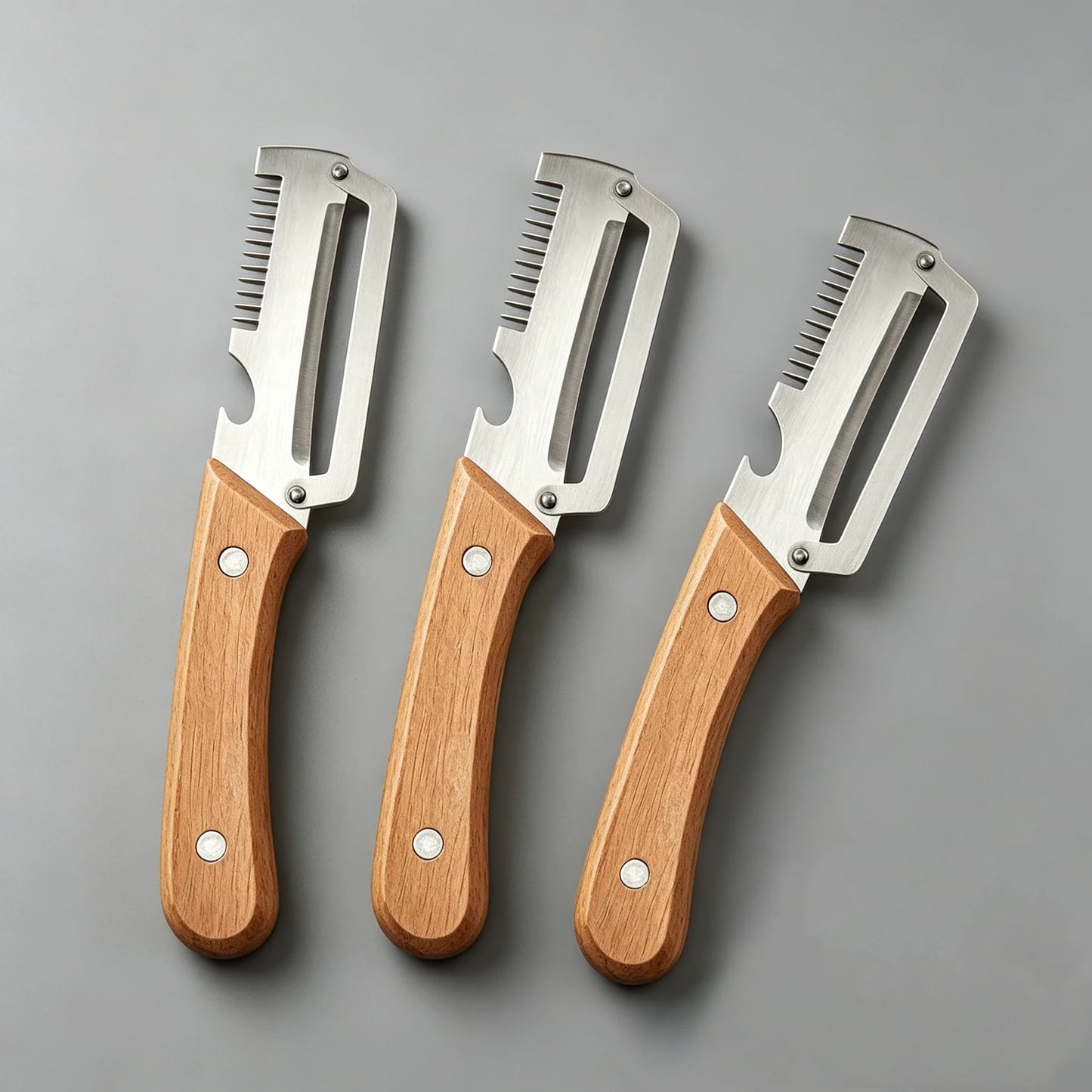 Stainless Steel Peeler Wooden Handle – Multi-Function Kitchen Tool