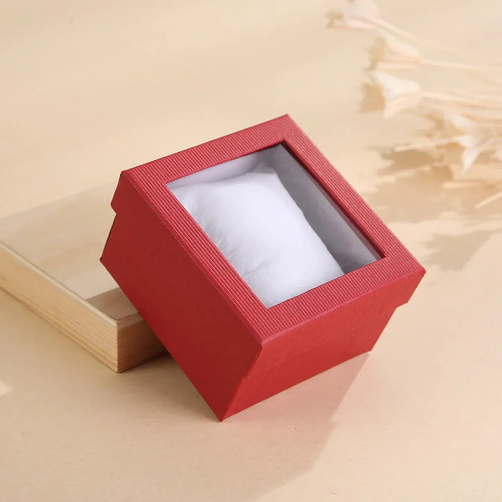 Pinstripe Transparent Watch Box | Jewelry Storage Gift Case