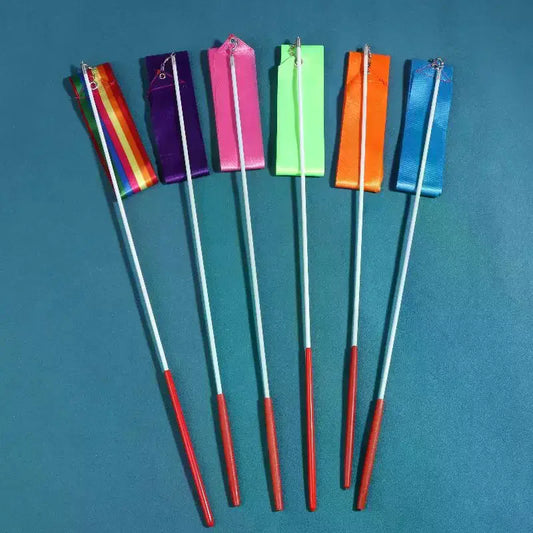 4m Kids Gymnastics Ribbon Wand – Colorful Dance & Performance Toy Gymnastics Ribbon Wand Oasis Select