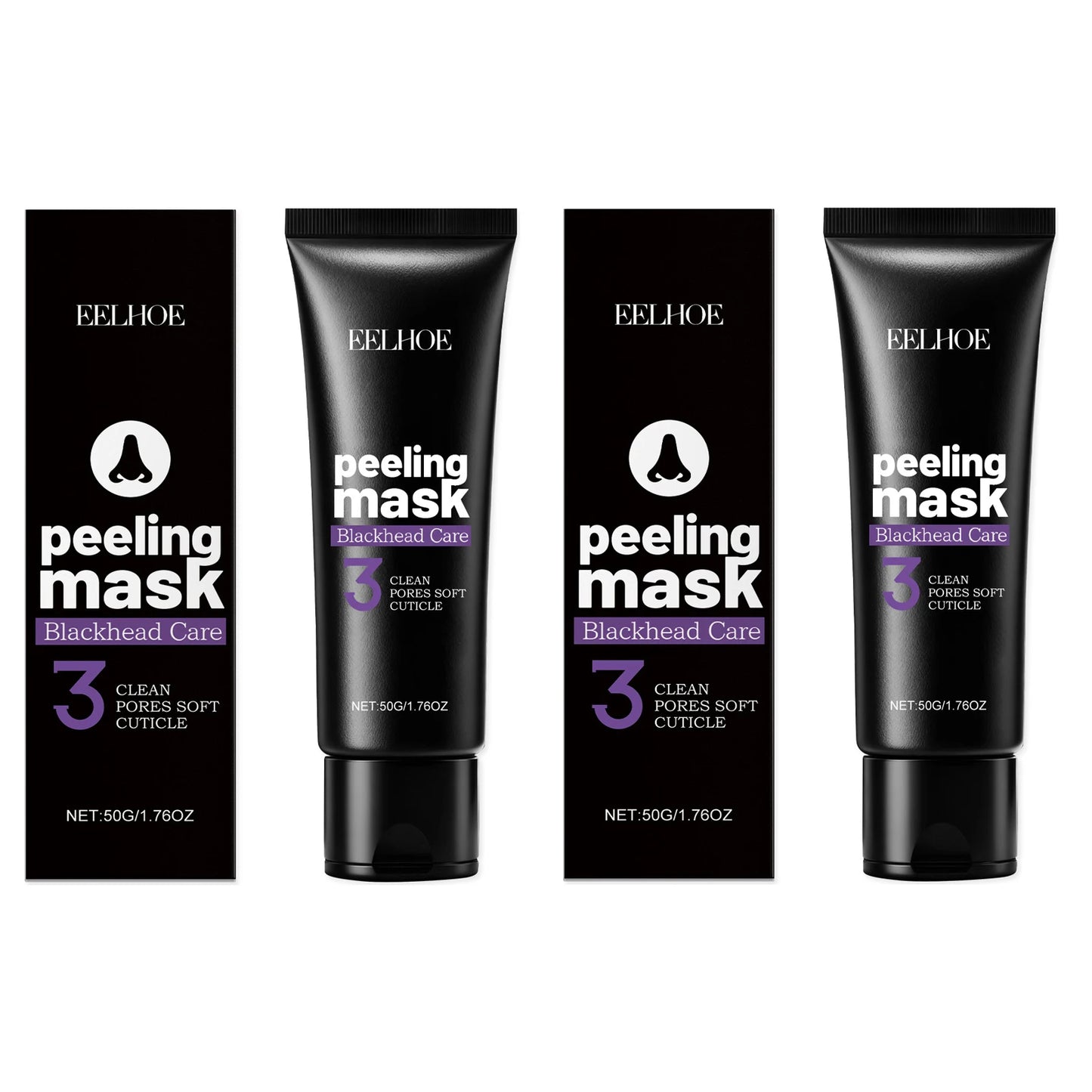 Eelhoe Blackhead Peeling Mask | Deep Pore Cleanse & Brighten Peel-Off Face Mask Peaceful Pleasures Health and Wellness 2 x 50g Boxed
