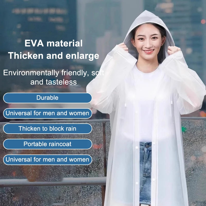 Ultra-Light Packable Rain Poncho | Reusable EVA Rainwear