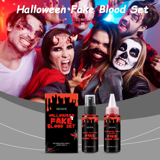 Halloween Fake Blood Set – Drip & Spray Special Effects Kit