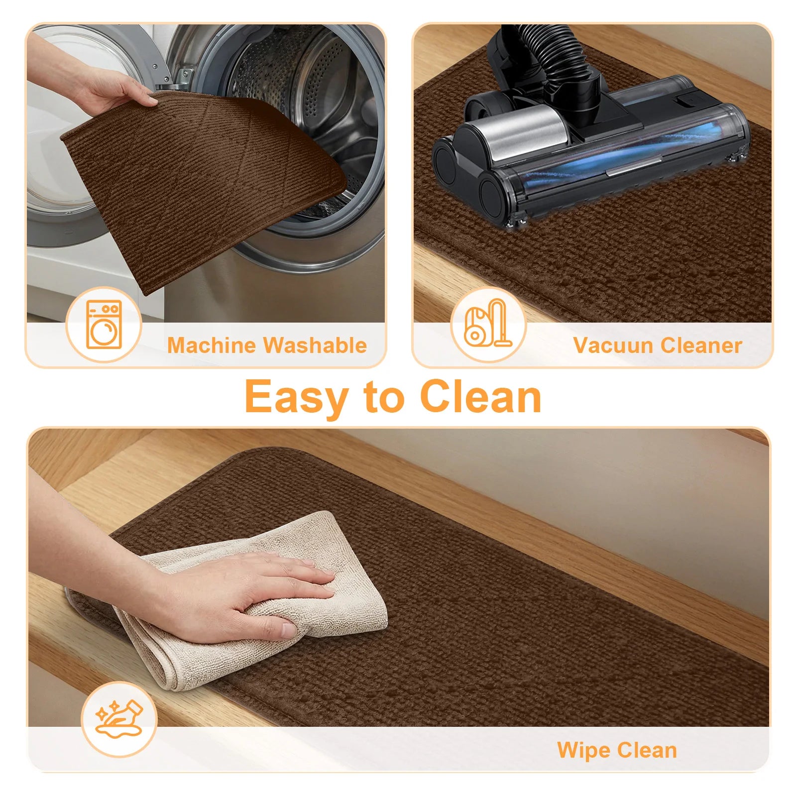 4Pcs Stair Treads for Wooden Steps 20x76CM Washable Non Slip Carpet Stair Treads Soft Peel Stick Stair Runner Rugs for Kids Pet Peaceful Pleasures Health and Wellness