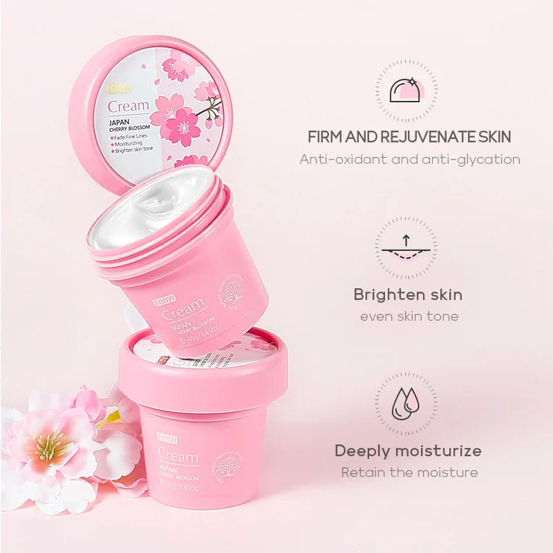 LAIKOU Cherry Blossom Face Cream – Hydrating Moisturizer 40g