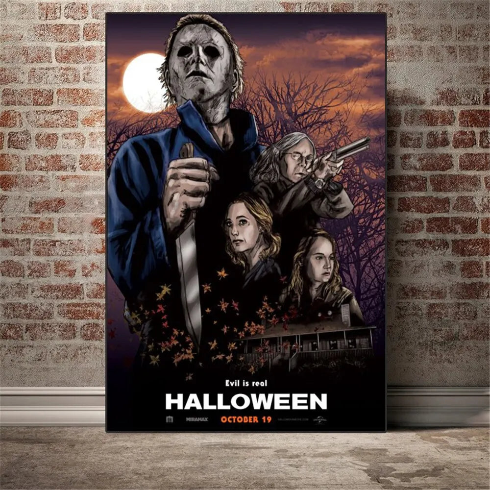Michael Myers Canvas Wall Art | Halloween Horror Poster Print Canvas Wall Art Peaceful Pleasures Health and Wellness 4 20x30cm Unframed