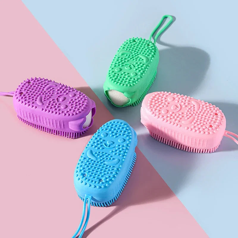 Silicone Body Scrubber – Exfoliating Bath Sponge & Shower Brush Silicone Bath Scrubber Peaceful Pleasures Health and Wellness