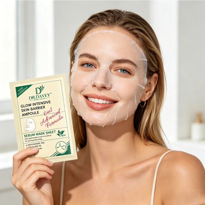 DR.DAVEY Glow Intense Moisturizing Facial Sheet Mask – 10 Pack