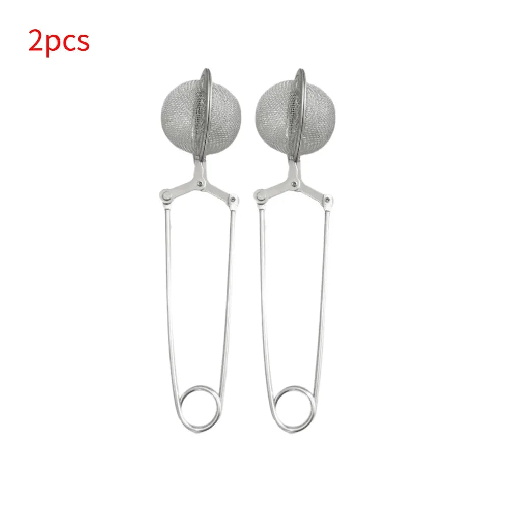 Stainless Steel Tea Ball Infuser for Straining Leaves Peaceful Pleasures Health and Wellness 2pcs