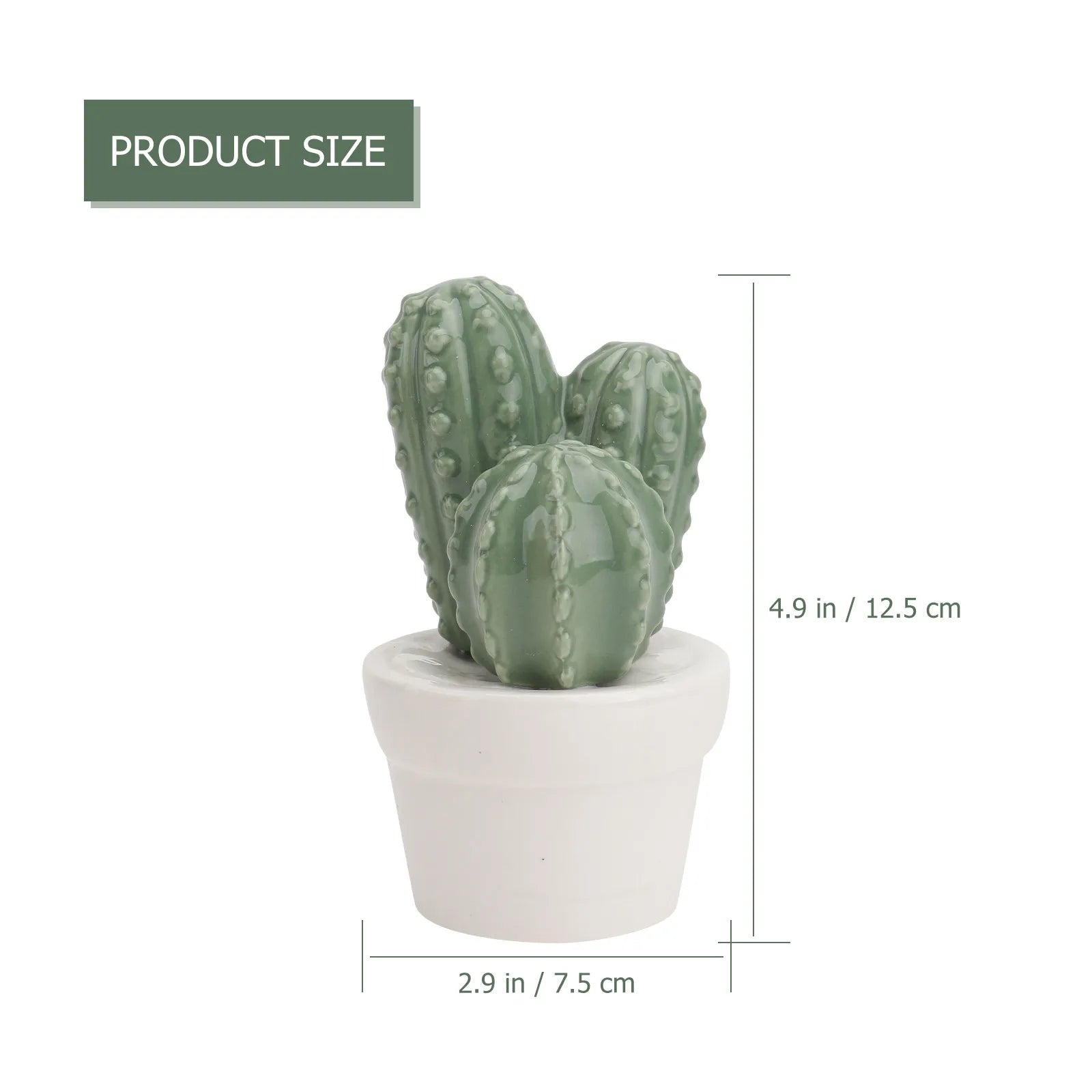 1Pcs Artisan Ceramic Cactus Bowl Planter Bonsai Decor Indoor Green Plant Ornament Living Space Desk Shelf Accent Piece Peaceful Pleasures Health and Wellness
