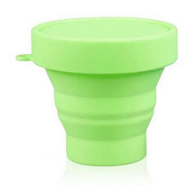 Portable Silicone Retractable Folding Cup Lid Temperature Resistant