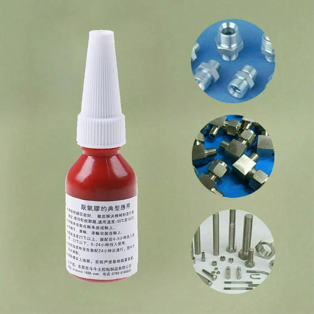 Anaerobic Threadlocker Adhesive 10ML – Heat-Resistant Thread Lock Glue for Metal Screws & Nuts Peaceful Pleasures Health and Wellness