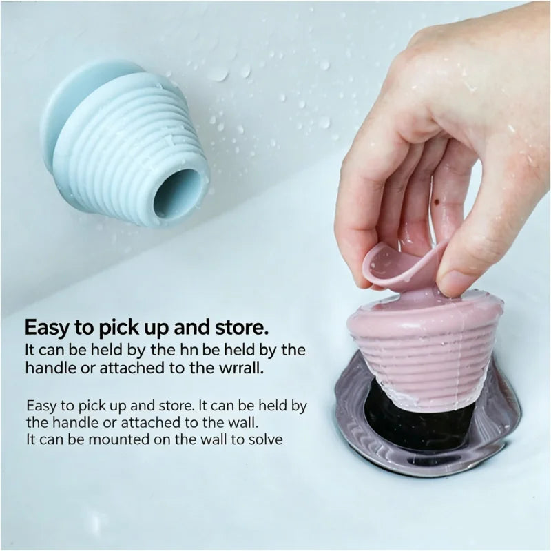 Universal Silicone Bathtub Stopper – Anti-Clog Sink Drain Plug
