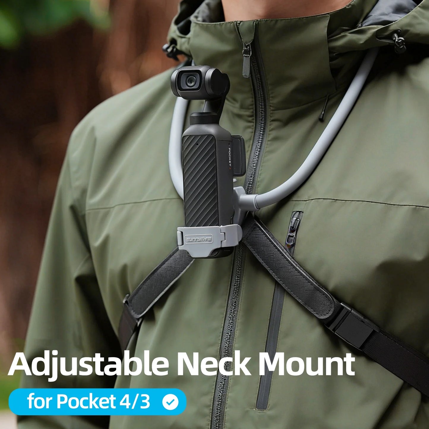Ergonomic Design For DJI Pocket 4/3 Adjustable Neck Hanging Stand First View Shooting Stand Accessory Equipped With Chest Straps Peaceful Pleasures Health and Wellness