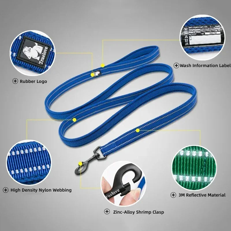Truelove Pet Harness+Pet Leash Set Rope 110cm/200cm All-in-one Reflective Dog Harness No Pull Adjustable Buckles Dropshipping Peaceful Pleasures Health and Wellness