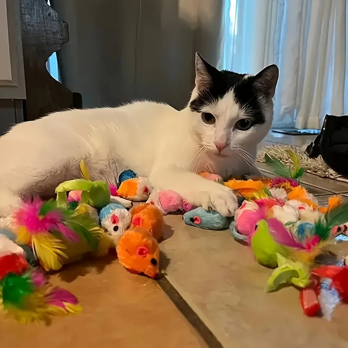 Interactive Cat Toy Variety Pack – Sisal Mouse & Bell Ball Set